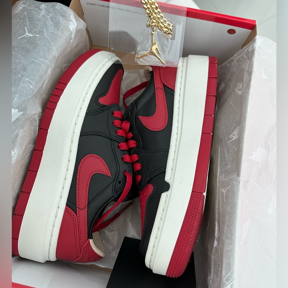 Air Jordan W  1 Elevate Low Black/Gym Red